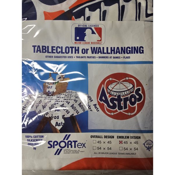 Sportex Tablecloth Or Wall-hanging Houston Astros 45 x 45 100% Cotton