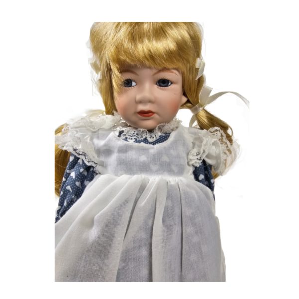 Pouting Girl In 1800's Style Praire Dress Porcelain Doll 15 Inch