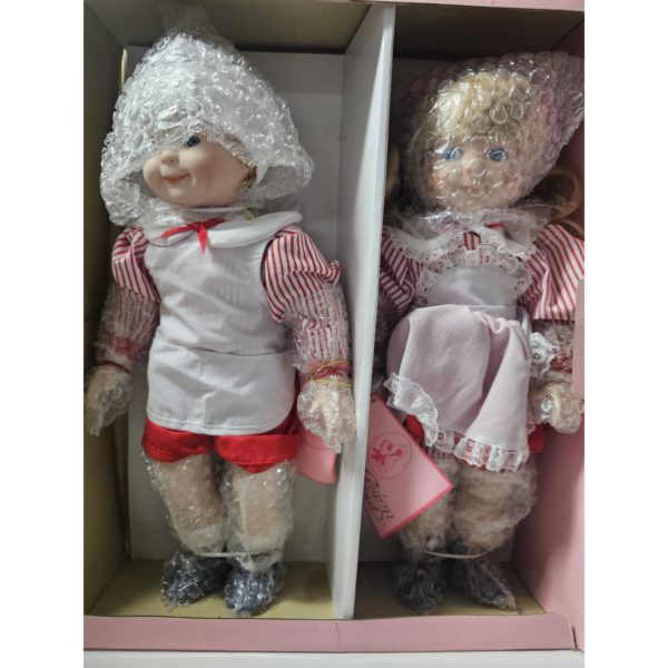 Rare Vintage Design Debut Porcelain Dolls Chef Boy & Chef Girl