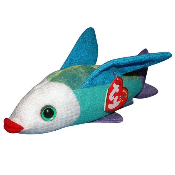 Assorted Ty Beanie Baby 4 Pack Bundle: Ty Beanie Babies - Aruba the Angelfish Ty Beanie Babies - Quackers The Duck TY Beanie Baby - SNORT the Bull 4002 Ty Beanie Baby Propeller the Flying Fish