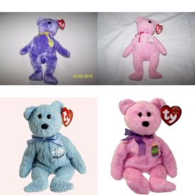 Assorted Ty Beanie Baby 4 Pack Bundle: Ty Beanie Baby Eggs III Bear TY Beanie Baby - Its a BABY GIRL the Bear Ty Beanie Baby - BABY BOY the Bear Its a Boy 2002 Ty Beanie Babies Eggs - Bear