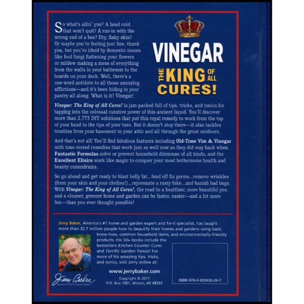 Vinegar The King of All Cures! Jerry Baker Book (Hardcover)