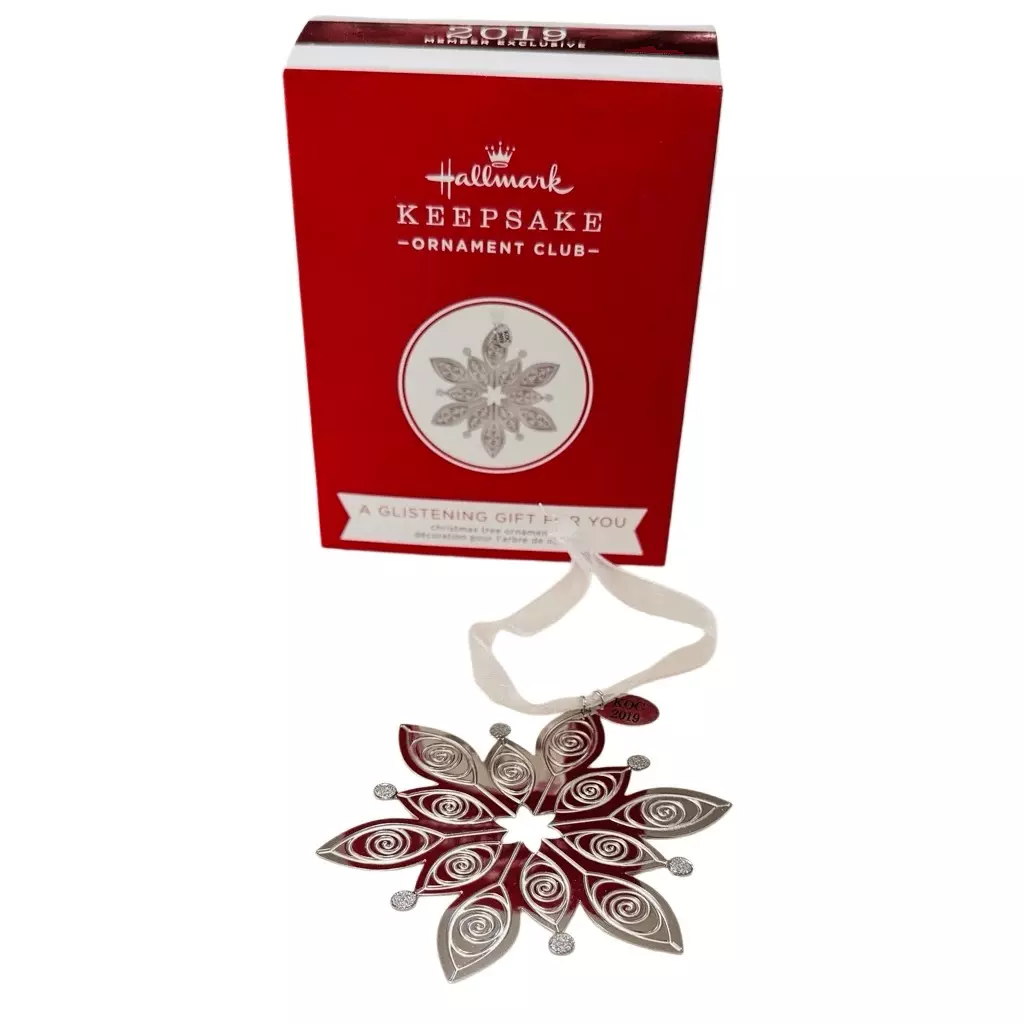 Hallmark Keepsake Ornament Club Glistening Gift For You 2019 Snowflake Exclusive