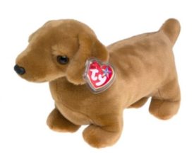 Ty Beanie Buddy Weenie - Dachshund Dog - 9356