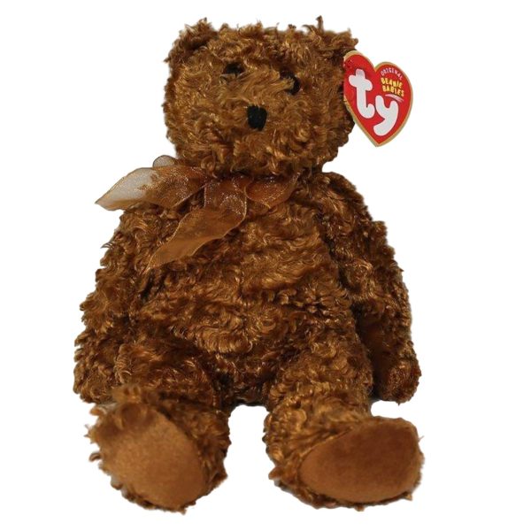 Ty Beanie Baby - Hawthorne Curly Haired Brown Bear (2004)