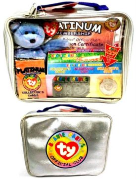 TY Beanie Baby - CLUBBY 2 the Bear (w/ Complete Platinum Set)