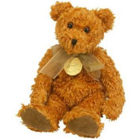 Ty Beanie Baby Babies Teddy Gold Coin Bear 100th Anniversary