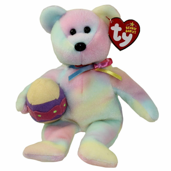 Assorted Ty Beanie Baby 4 Pack Bundle: Ty Beanie Baby - EGGS 2005 the Easter Bear TY Beanie Baby - SQUEALER the Pig TY Beanie Baby - EGGS 2006 the Easter Bear 8.5 inch Zodiac Rooster - Ty Beanie Babies