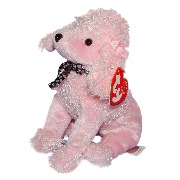 Assorted Ty Beanie Baby 4 Pack Bundle: Ty Juggles - Clown Bear Ty Beanie Baby Float the Butterfly Multi Color Tie Dye Wings Ty Beanie Babies - Brigitte the Pink Poodle Dog TY Beanie Baby - August the Teddy Birthday Bear w/ hat