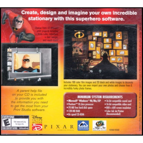 The Incredibles PC-CD ROM Print Studio (CD-ROM) by Disney Interactive