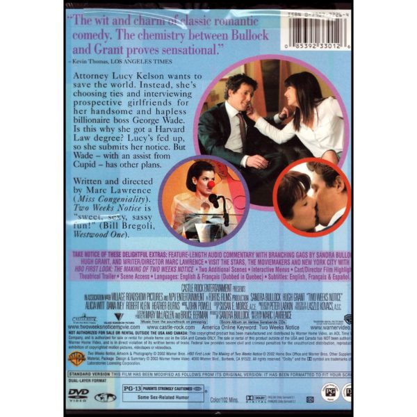 Two Weeks Notice (Full-Screen Edition) (Snap Case) (DVD)