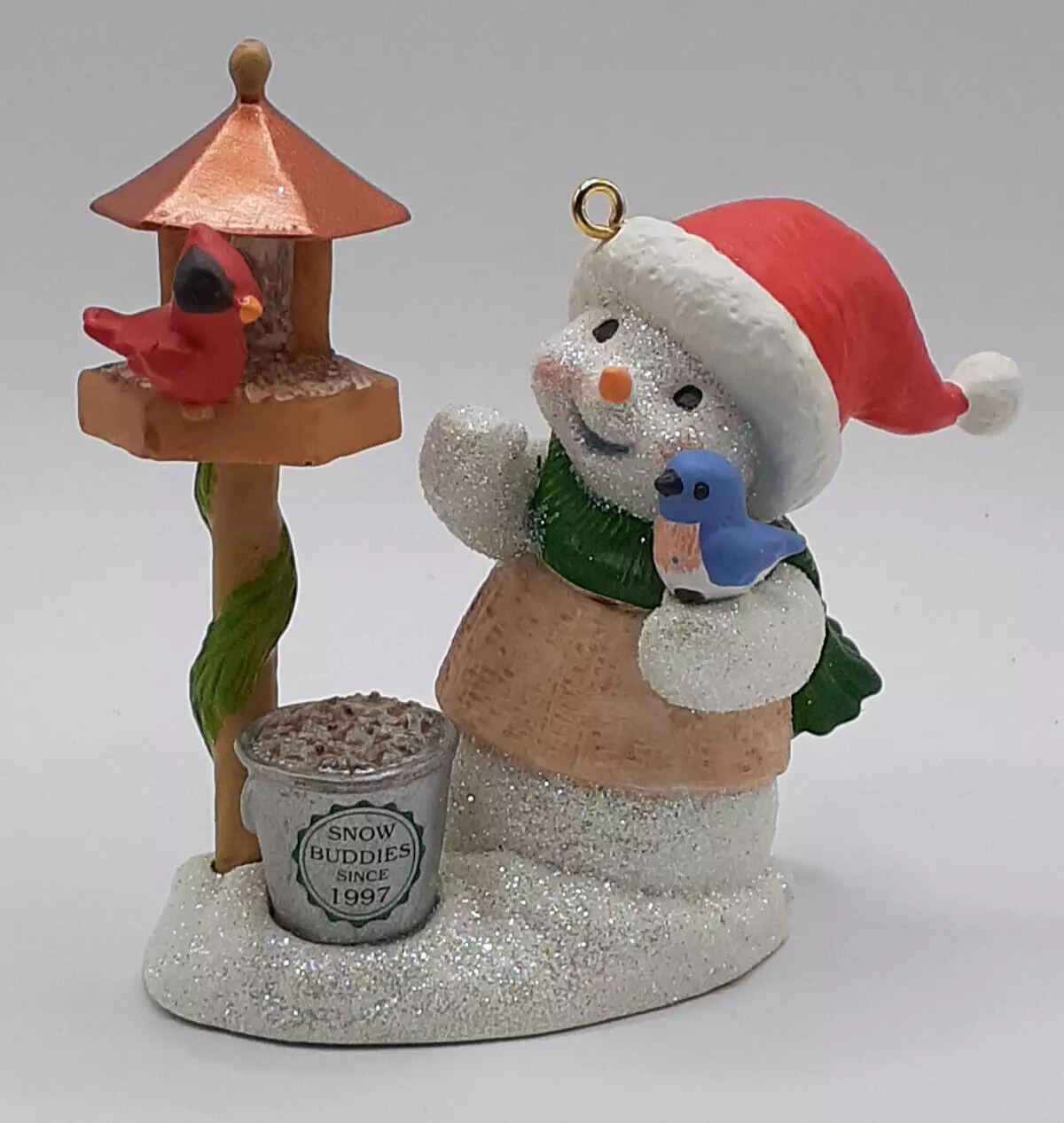 Hallmark 2012 Snow Buddies 15th Anniversary Snowman Birds Ornament QXE3054