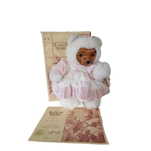 1989 Mother's Day Raikes Wood Face Teddy Bear "Annie" 14" #PP1334/7500