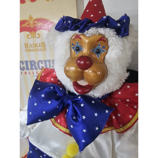 1993 Raikes Wood Face Teddy Bear "Bailey" The Circus Clown 22" #AUU2554/6000