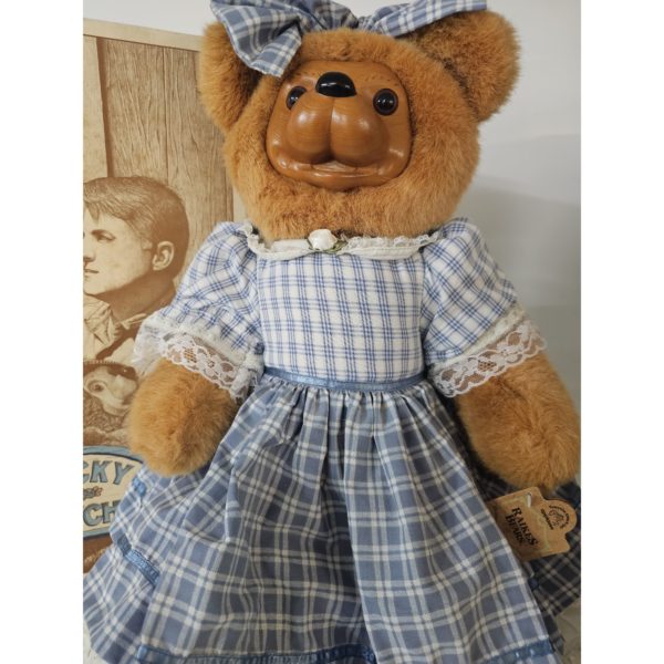 Robert Raikes 1992 "Becky Thatcher" Wood Face Bear 18" Teddy Bear Limited Edition #38584