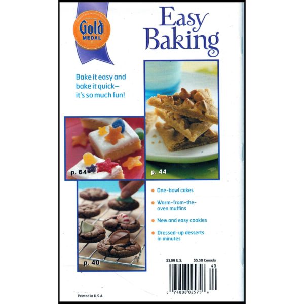 Gold Medal Easy Baking: Cakes, Breads, Cookies and More (Small Format Staple Bound Booklet)