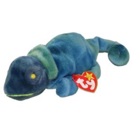 Ty Beanie Babies Rainbow (Blue w/o Tounge) Chameleon - 4037