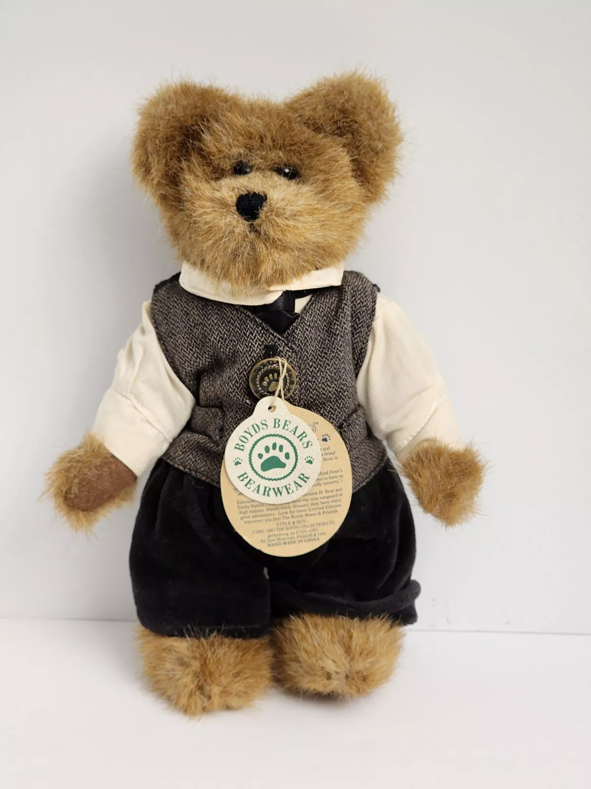 Boyds Bears "Edmund T. Bear" 8 Inch #9175-12