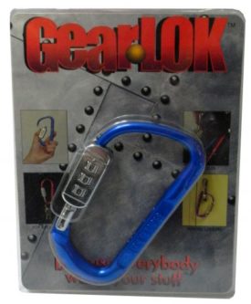 Gear-Lok Large Caribiner Style Combination Lock (Blue)