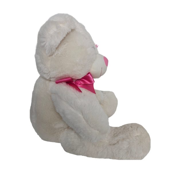 2018 Kellytoy Valentine's Day Hug Me Super Soft White Pink Teddy Bear With Flower 21 Inch