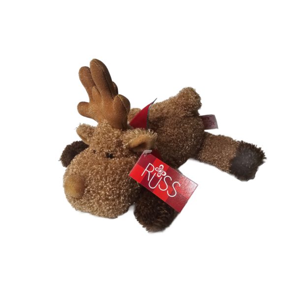 Russ Berrie & Co "Antlers" Glitter Floppy Reindeer Plush 9 Inch #22428