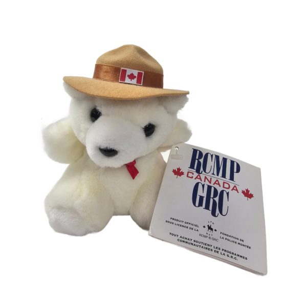 RCMP GRC Canada Teddy Bear White 6 Inch Royal Canadian Mounted Police Souvenir