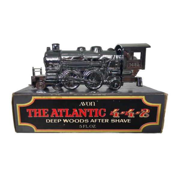 Vintage 1970's Avon The Atlantic 442 Deep Woods After Shave Full 5 fl. oz. (Steam Engine Locomotive Shaped Bottle)
