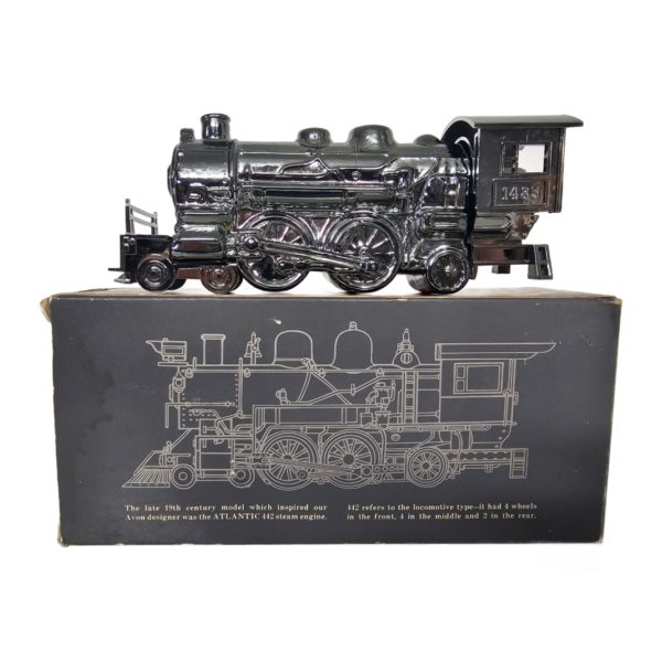 Vintage 1970's Avon The Atlantic 442 Deep Woods After Shave Full 5 fl. oz. (Steam Engine Locomotive Shaped Bottle)