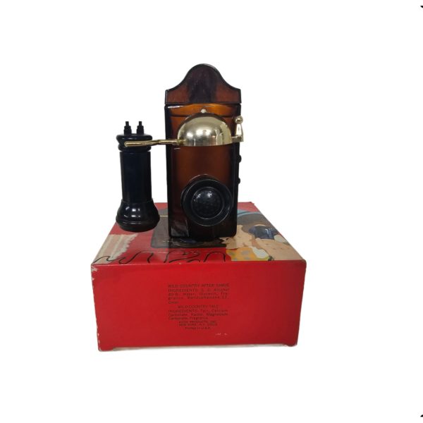 Vintage 1970's Avon Calling 1905 Wild Country After Shave & Talc Full (Antique Phone Bottle)