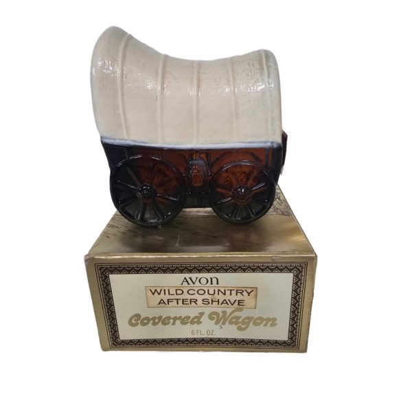 Vintage 1970's Avon Covered Wagon Wild Country After Shave 6 fl. oz.