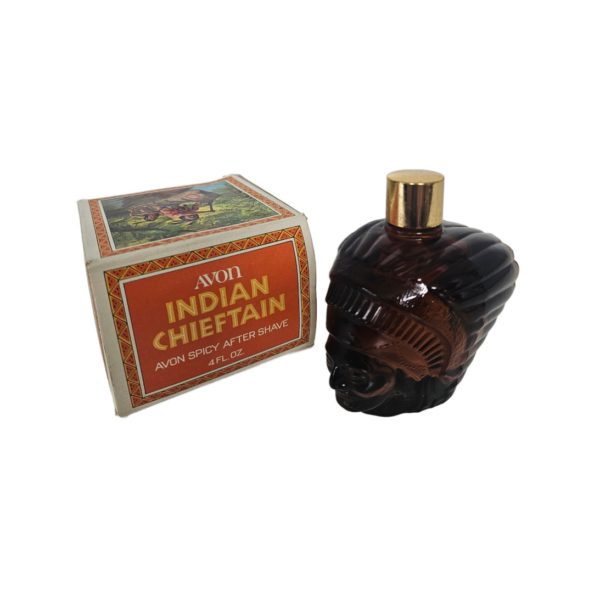 Vintage 1970's Avon Indian Chieftain Spicy After Shave 4 fl. oz.
