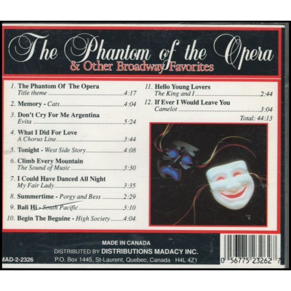 The Phantom of the Opera & Other Broadway Favorites (Music CD)