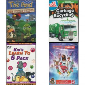 DVD Children's Movies 4 Pack Fun Gift Bundle: The Pond - The Little Things, Trust Starts Small  All About Garbage & Recycling  Kid's Learn To 6 Pack  Superbook Academy Express: A Lesson in Loving Others