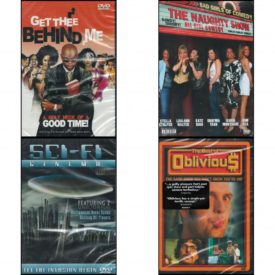 DVD Assorted Movies 4 Pack Fun Gift Bundle: Get Thee Behind Me: A Holy Heck of A Good Time  The Naughty Show: Bad Girls of Comedy  SCI-FI Cinema Vol. 1: Includes Two Classic Films: Assignment outer Space, Destroy All Planets  The Best of Oblivious