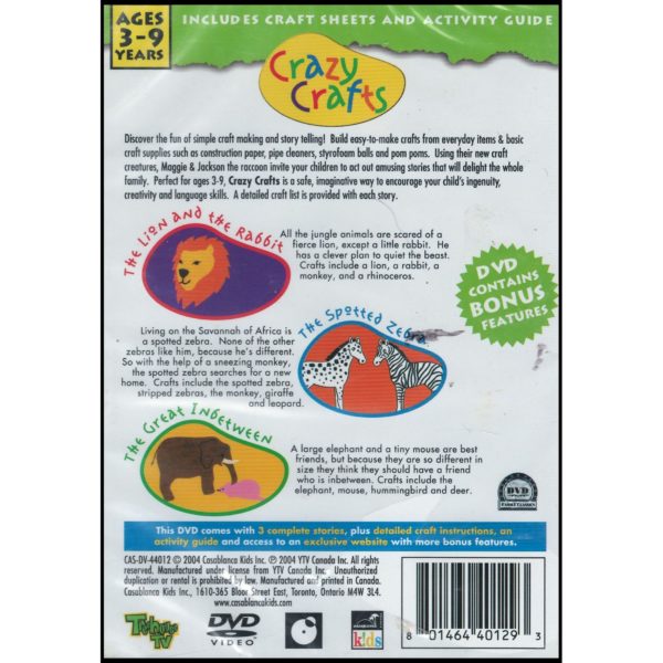 Crazy Crafts: Jungle Animals (DVD)