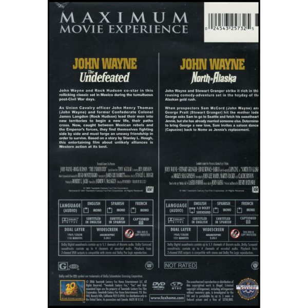 The Undefeated / North to Alaska (Double Feature) (DVD)