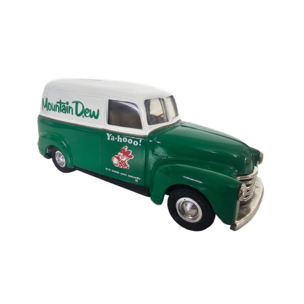 Vintage 1950's Mountain Dew Delivery Truck Die-cast Bank 1:24 Scale
