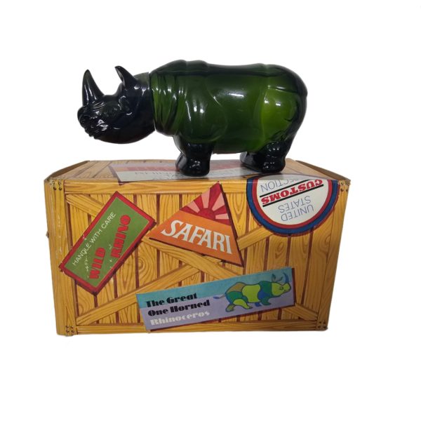 Vintage 1970's Avon Rhino Decanter Tai Winds After Shave 4 fl. oz.
