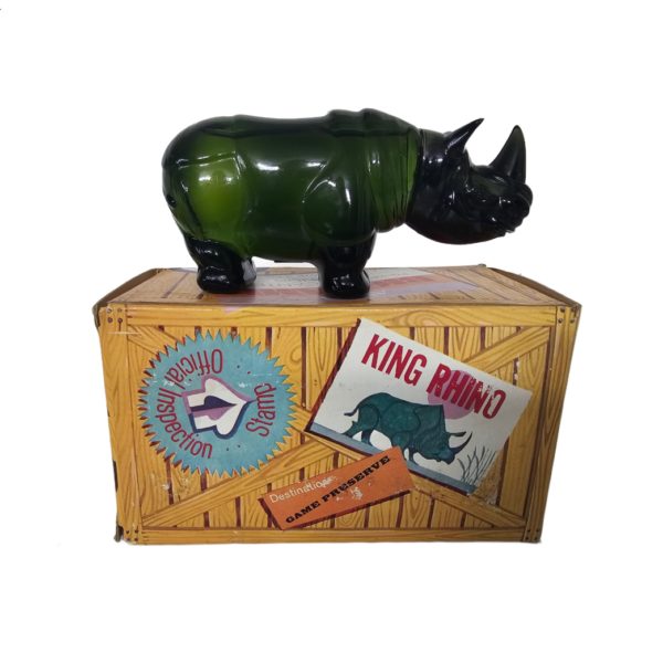Vintage 1970's Avon Rhino Decanter Tai Winds After Shave 4 fl. oz.