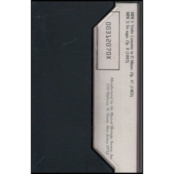 Jean Sibelius, Violin Concerto in D Minor, Op. 47 En saga, Op. 9 (Music - Cassette)