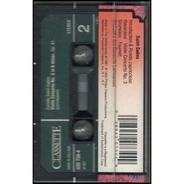 Saint-Saens Introduction Et Rondo Capriccioso, Havanaise Violiln Concerto No. 3 (Music - Cassette)