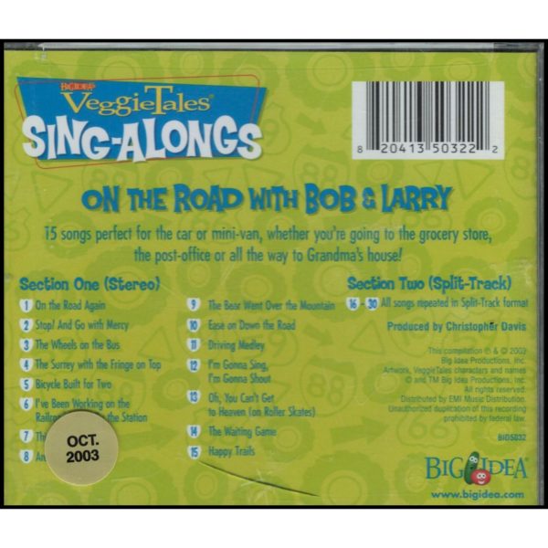 VeggieTales Sing-Along: 15 Songs for The Road Sung by Bob, Larry, and Their Friends (Music CD)