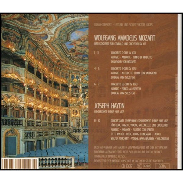 Mozart-Cembalo-Konzerte Im Markgrafuchen Opernhaus Bayreuth (Music CD)