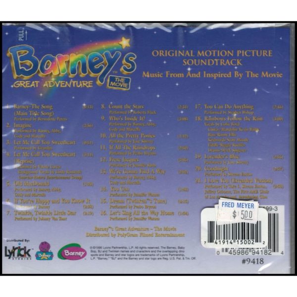 Barney's Great Adventure: Original Motion Picture Soundtrack (Music CD)