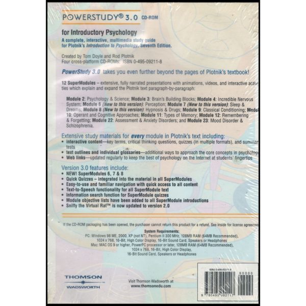 PowerStudy Version 3.0 for Introductory Psychology (Interactive CD)