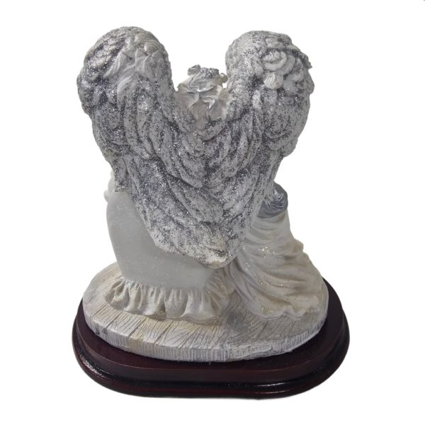 Vintage 2000 Angels by Lincolnshire Guardian Angel Cradling Sleeping Baby Resin Figurine 6 Inch