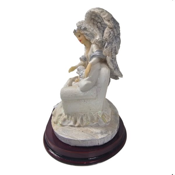 Vintage 2000 Angels by Lincolnshire Guardian Angel Cradling Sleeping Baby Resin Figurine 6 Inch