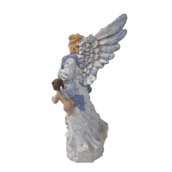 Vintage 1999 Angels by Lincolnshire Angel w/ Cherubs Resin Figurine 9 Inch