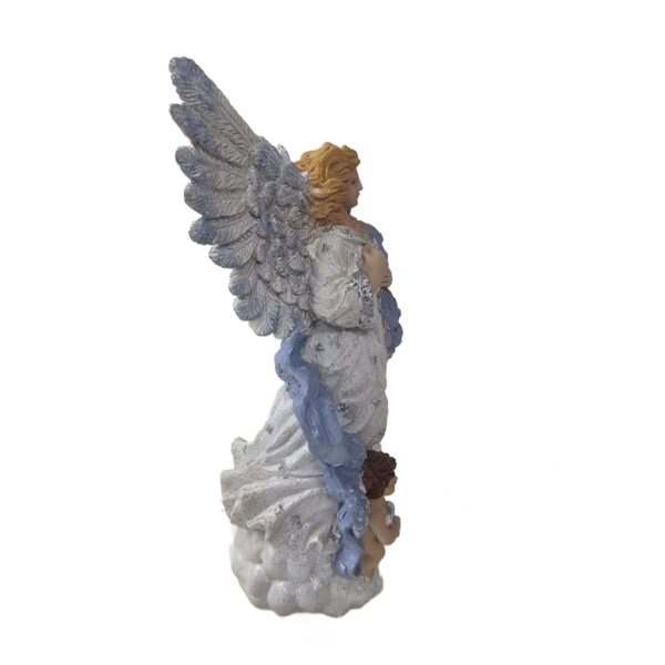 Vintage 1999 Angels by Lincolnshire Angel w/ Cherubs Resin Figurine 9 Inch