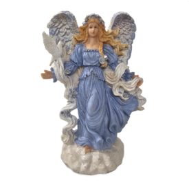 Vintage 1999 Angels by Lincolnshire Angel w/ Dove Resin Figurine 9 Inch